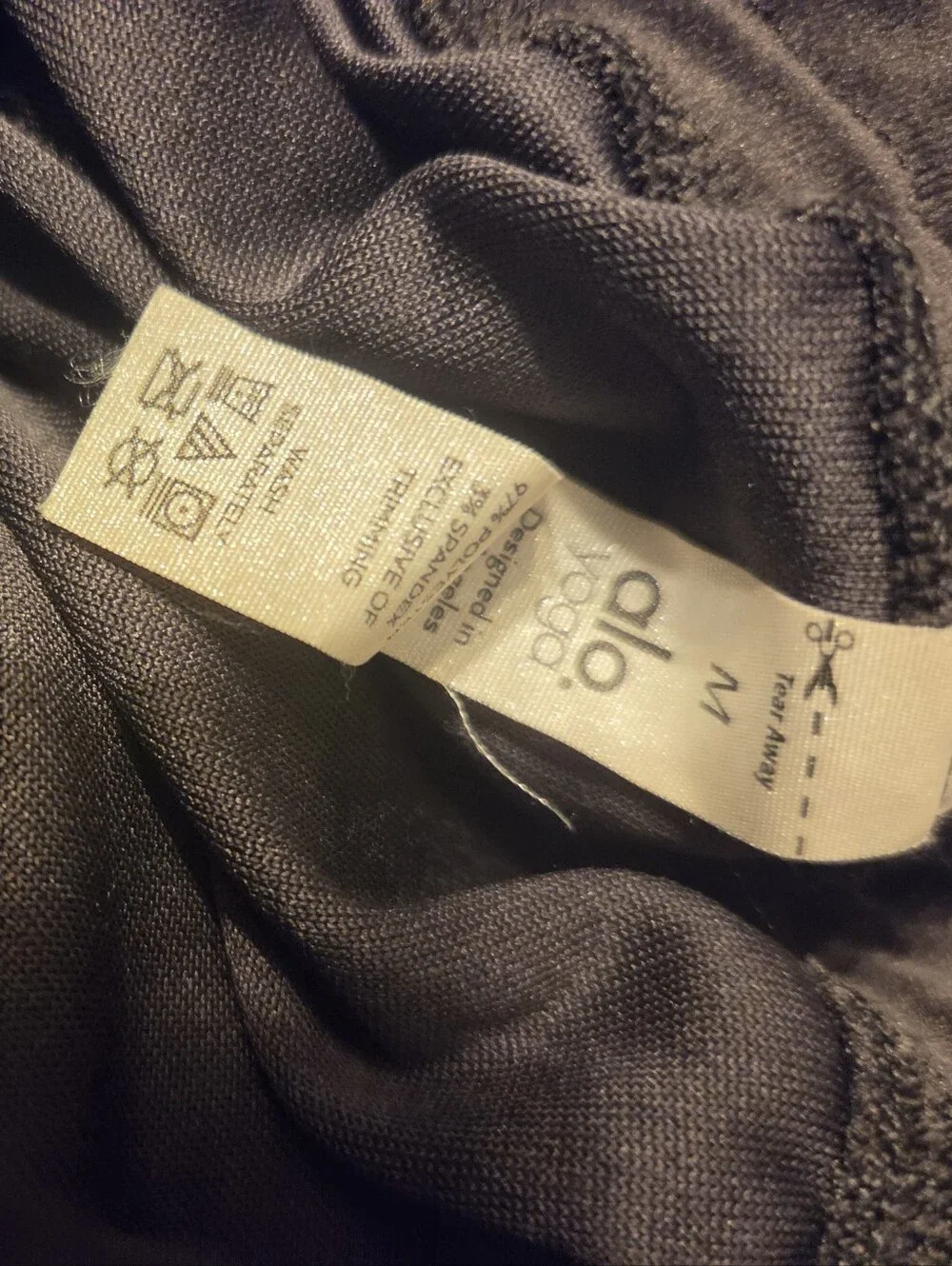 Alo Yoga 2pc SET Velour Choice Polo Top & Pant in Black sz MED LRG